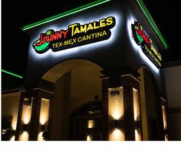 Johnny Tamales Missouri City exterior at night